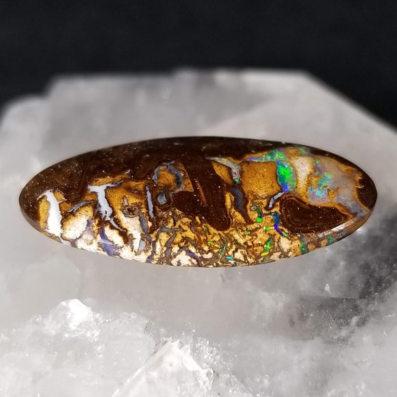 Australian Koroit Opal * 24.00 x 12.68 x 4.74mm * double sided boulder opal - Picture 7 of 13